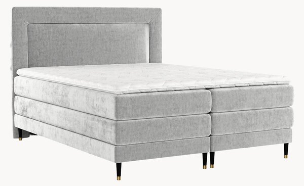 Letto boxspring in ciniglia fatto a mano Madame, H4