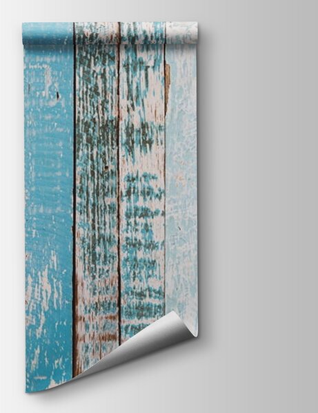 Carta da parati Tavole di legno blu e bianche, Carta da parati Texture, Carta da parati popolare, u17622 - Tapeko.it