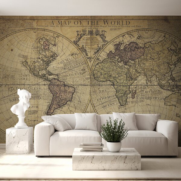 Carta da parati Un antico mappamondo, Carta da parati Mappa del Mondo, u18533 : Uwalls.it