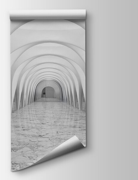 Carta da parati Camera bianca con soffitto ad arco, Carta da parati 3d, Carta da parati popolare, u20653 - Tapeko.it