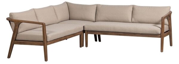 Divano da giardino marrone imbottito (a L) Biam – WOOOD