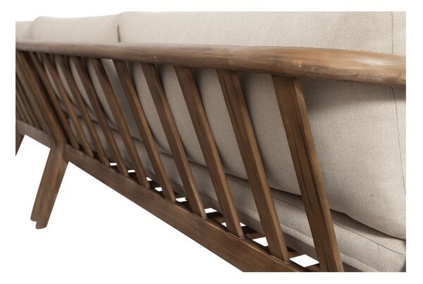 Divano da giardino marrone imbottito (a L) Biam – WOOOD