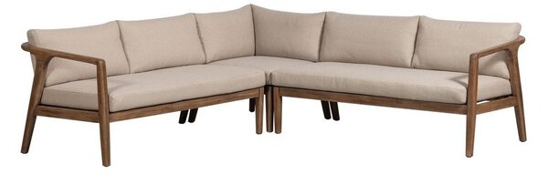 Divano da giardino marrone imbottito (a L) Biam – WOOOD