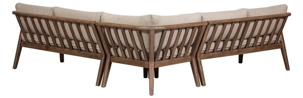 Divano da giardino marrone imbottito (a L) Biam – WOOOD