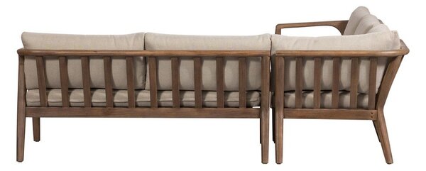 Divano da giardino marrone imbottito (a L) Biam – WOOOD