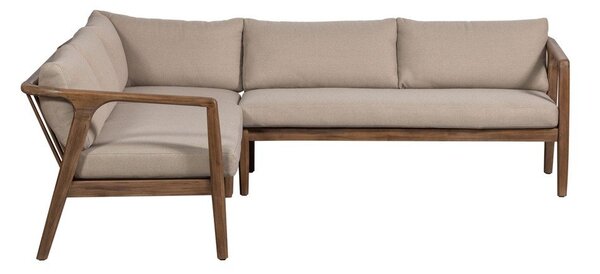 Divano da giardino marrone imbottito (a L) Biam – WOOOD