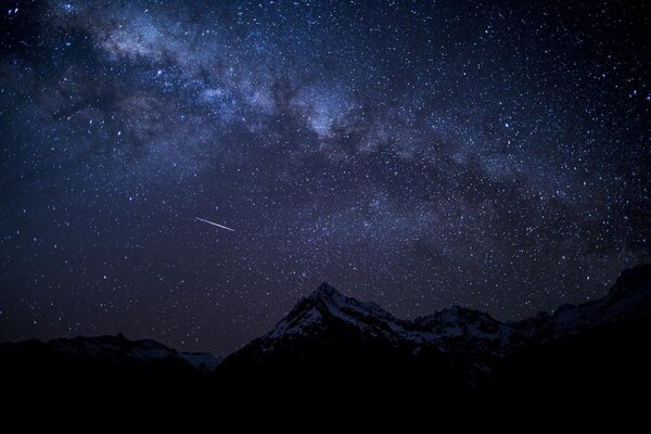 Carta da parati Cielo stellato sulle montagne, Carta da parati design, Carta da parati popolare, u21477 - Tapeko.it