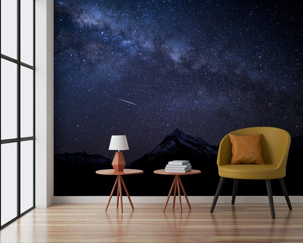 Carta da parati Cielo stellato sulle montagne, Carta da parati design, Carta da parati popolare, u21477 - Tapeko.it
