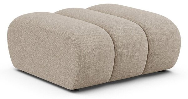 Poggiapiedi beige con rivestimento in ciniglia Lupine – Micadoni