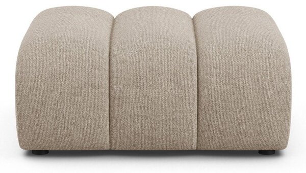 Poggiapiedi beige con rivestimento in ciniglia Lupine – Micadoni