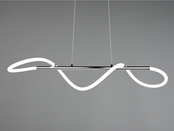 Lampadario LED argentato in metallo con intensità regolabile Argos – Reality
