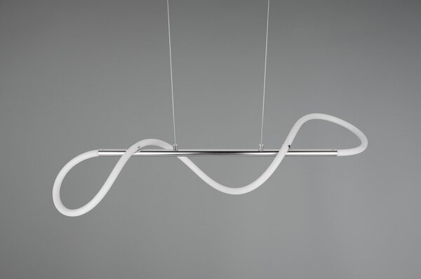 Lampadario LED argentato in metallo con intensità regolabile Argos – Reality