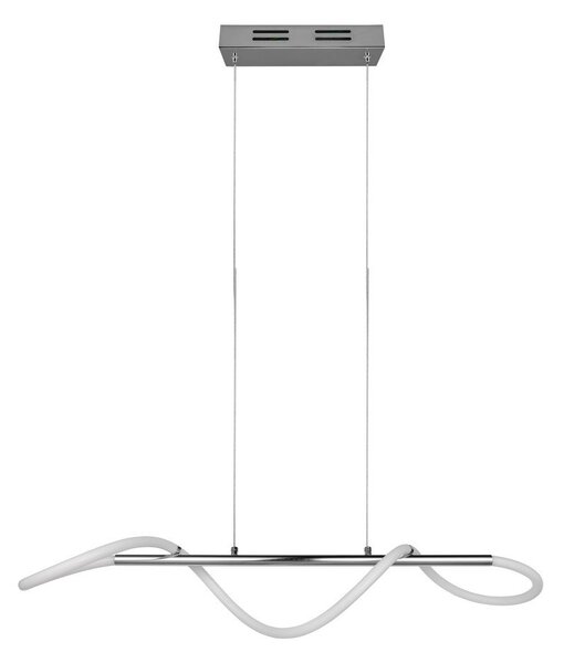 Lampadario LED argentato in metallo con intensità regolabile Argos – Reality