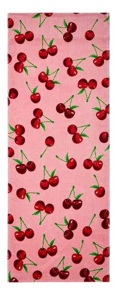 Telo mare rosa in cotone 78x200 cm Cherries – Catherine Lansfield