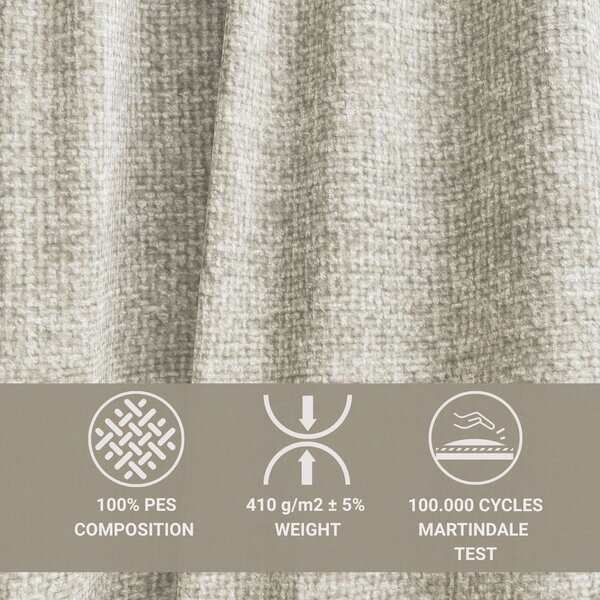 Divano angolare beige allungabile/con contenitore (con penisola a sinistra/con chaise lounge) con rivestimento in ciniglia Velto – Maison de Rêve