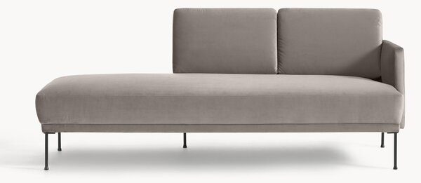 Chaise longue in velluto Fluente