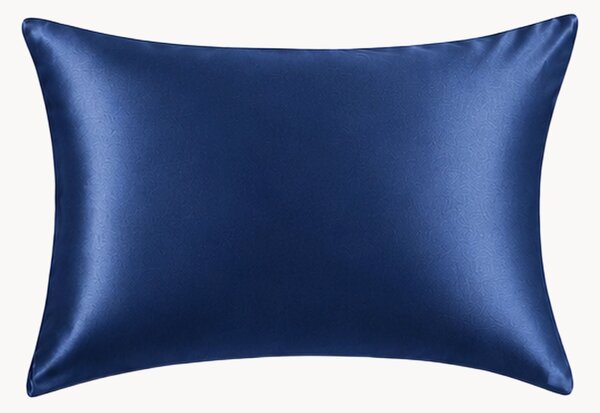 Federa in raso di seta blu Lapis Lazuli