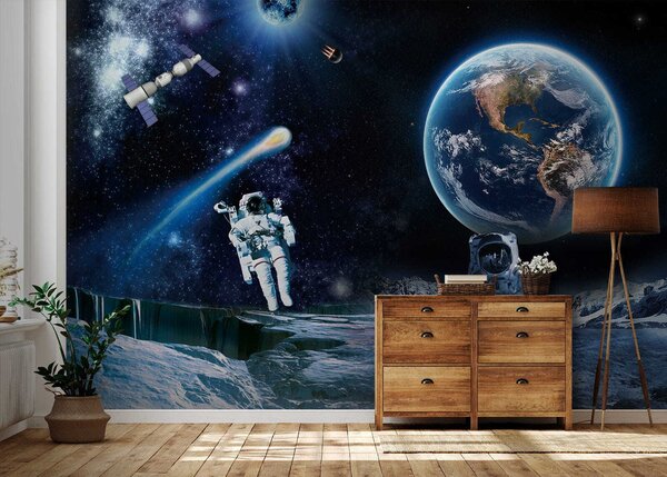 Carta da parati Astronauti sulla luna, Carta da parati Spazio, u23243 : Uwalls.it