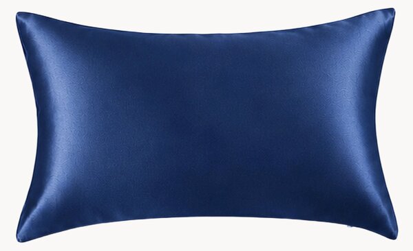 Federa in raso di seta blu Lapis Lazuli