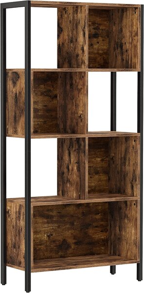 Libreria 7 Ripiani 74x30x155 cm Nero