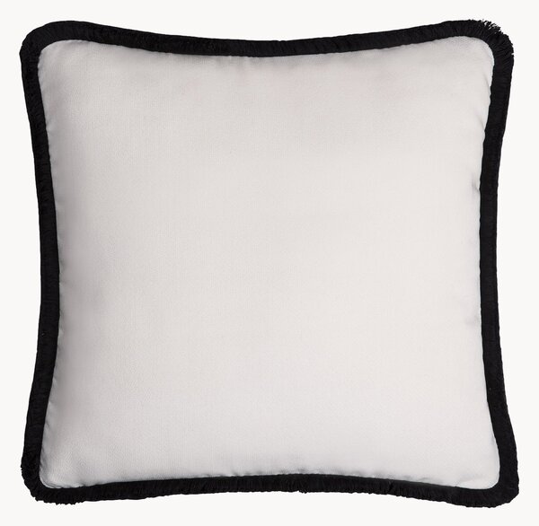 Cuscino in velluto fatto a mano con frange Happy Pillow