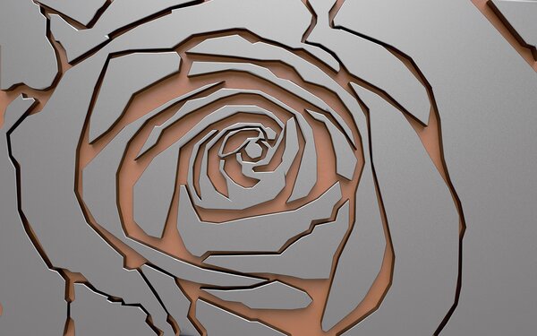 Carta da parati Disegno astratto di rose con texture metallica, Carta da parati Rose, Carta da parati popolare, u25163 - Tapeko.it