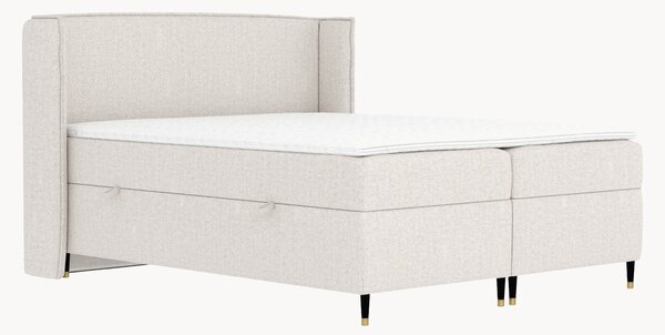 Letto boxspring fatto a mano con contenitore Segni, H4