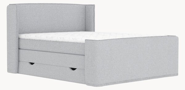 Letto boxspring fatto a mano con contenitore Freeland, H4