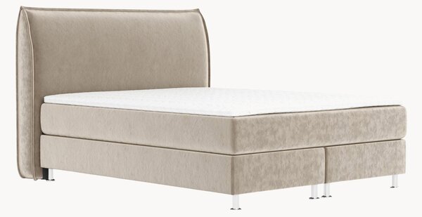 Letto boxspring in velluto fatto a mano Chermin, H4