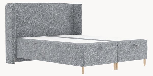 Letto imbottito in bouclé fatto a mano con contenitore Ritual