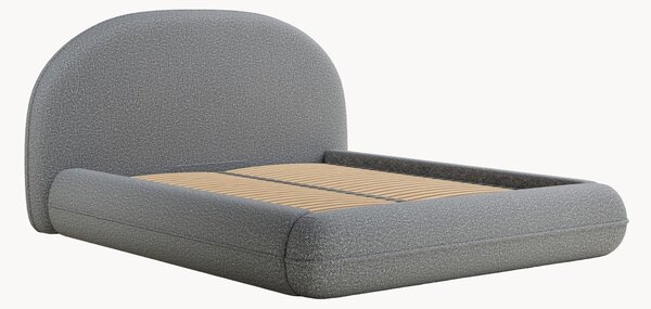 Letto imbottito in bouclé fatto a mano con contenitore Koji