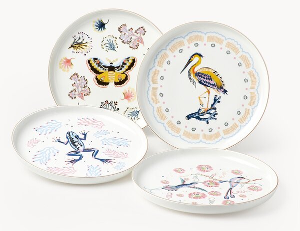 Set di 4 piatti piani Flamboyant