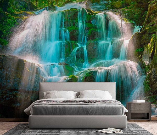 Carta da parati Cascate Azzurre, Carta da parati Natura, u26143 : Uwalls.it