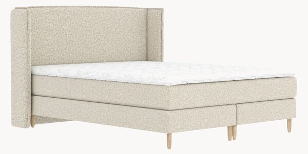 Letto boxspring in bouclé fatto a mano Ardis, H4