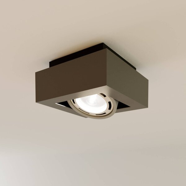 Arcchio Faretto da soffitto Ronka, GU10, a 1 luce, grigio scuro