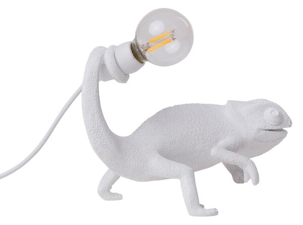 Lampade da tavolo SELETTI, Chameleon Lamp Still, Bianco, Soggiorno, Plastica, Design