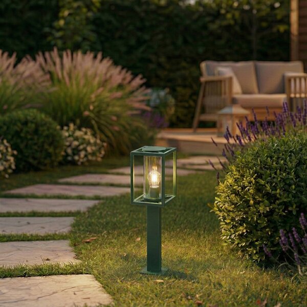 Lampade da esterno Lucande, Ferda, dimmerabile, Verde, Terrazza, Alluminio, Moderno