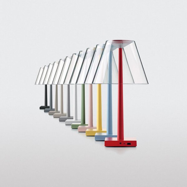 Lampade da tavolo Rotaliana, Dina+, dimmerabile, Giallo, Soggiorno, Metallo, Design