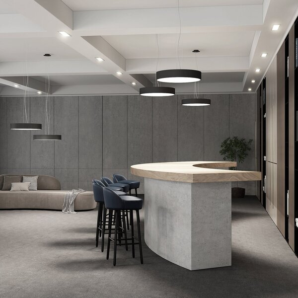 Lampada a sospensione Arcchio, Noabelle, dimmerabile, Nero, Cucina, Metallo, Moderno