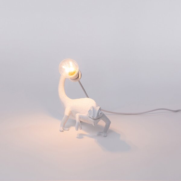 Lampade da tavolo SELETTI, Chameleon Lamp Still, Bianco, Soggiorno, Plastica, Design