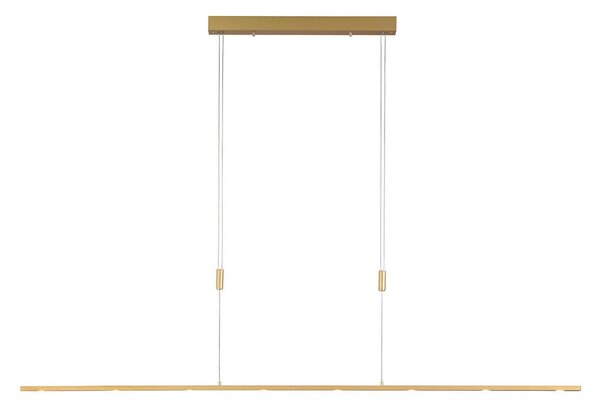 Lampada a sospensione Quitani, Tolu, dimmerabile, Dorato / Ottone, Soggiorno, Metallo, Moderno