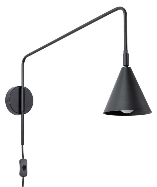 Applique da parete SOLLUX LIGHTING, LYS, Nero, Soggiorno, Metallo, Scandinavo
