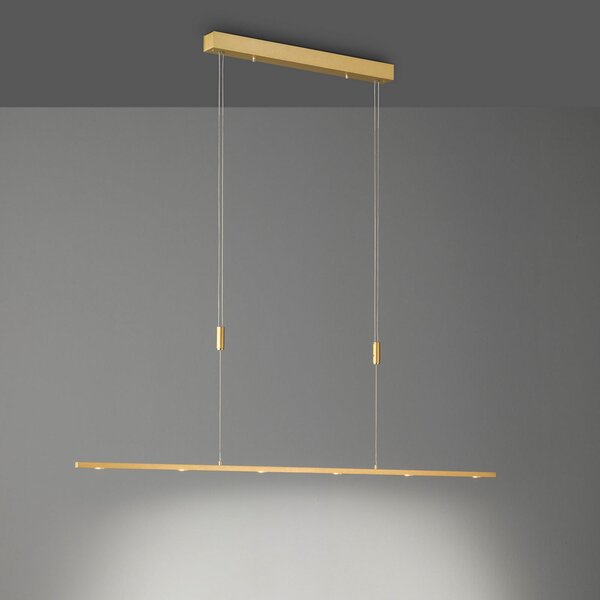 Lampada a sospensione Quitani, Tolu, dimmerabile, Dorato / Ottone, Soggiorno, Metallo, Moderno