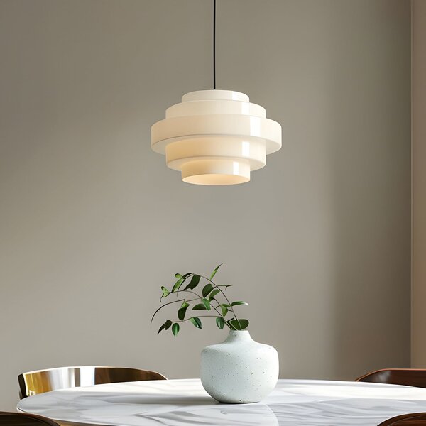Lampada a sospensione ALDEX, Filo, dimmerabile, Bianco, Sala da pranzo, Vetro, Scandinavo
