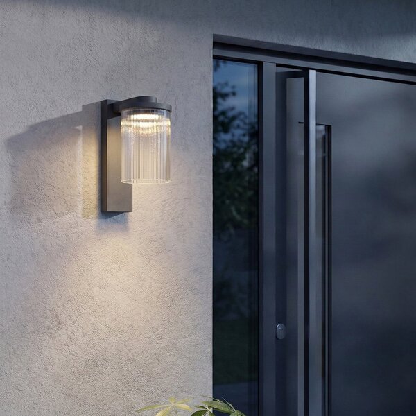 Lampade da esterno Lucande, Beelia, Nero, Terrazza, Alluminio, Moderno