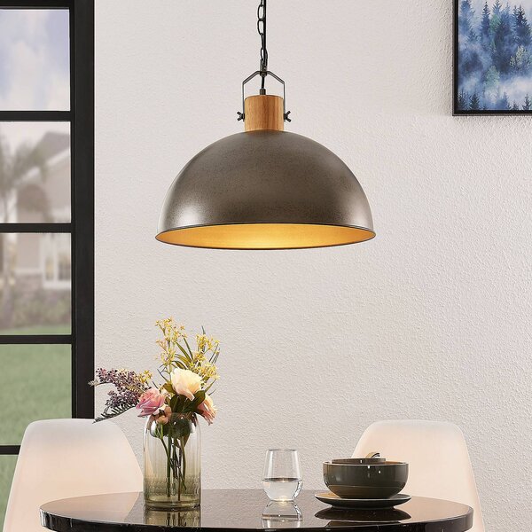 Lampada a sospensione Holgar Lindby, dimmerabile, Verde, Soggiorno / Sala da pranzo, Metallo, Industriale, Lampada a sospensione