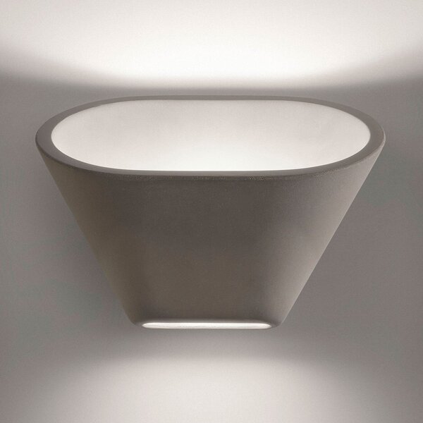 Applique da parete Foscarini, Aplomb R7s, dimmerabile, Grigio, Soggiorno, Cemento, Design