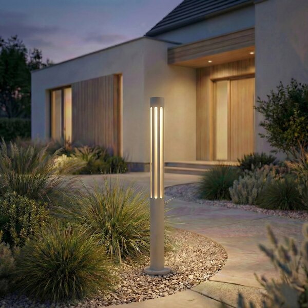 Lampade da esterno Lindby, Fjorya, Grigio, Terrazza, Alluminio, Moderno