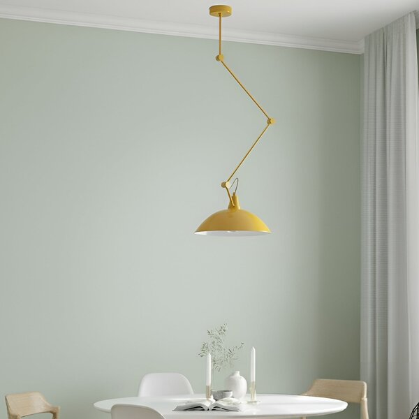 Lampada a sospensione ALDEX, Melos, dimmerabile, Giallo, Soggiorno, Metallo, Scandinavo