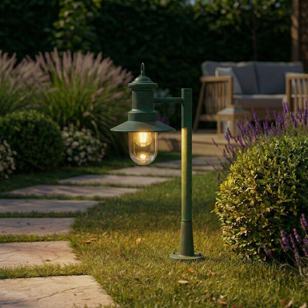 Lampade da esterno Lindby, Eloretta, dimmerabile, Verde, Terrazza, Metallo, Campagna / rustico